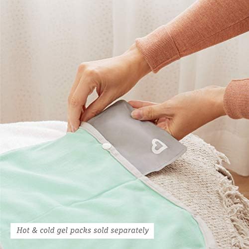 Munchkin® TheraBurpee: 4 Pack Burp Cloths with Built-in Pockets, for use with Colic & Fever Rescue Kit, 1 Blue, 1 Mint,2 Count (Pack of 1) - Image 4