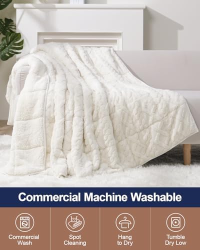 Ultra Soft Sherpa Weighted Blanket for Adults, 60"x80" 20lbs Heavy Blankets - Image 5