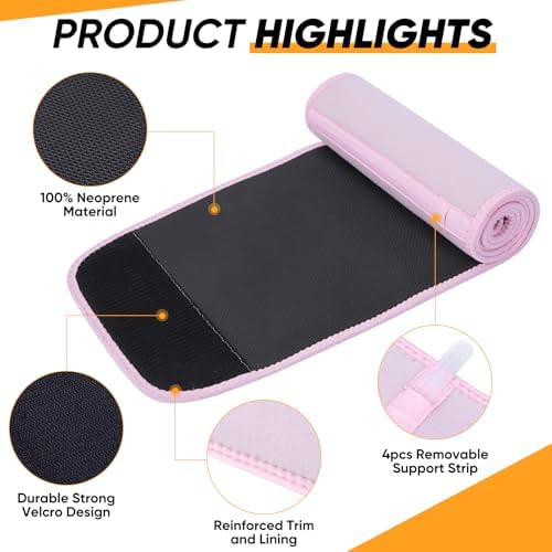 APEXUP Waist Trainer for Women Lower Belly Fat, Men Sweat Band, Stomach Wrap, Waist Trimmer with Removable Lumbar Support - Image 5