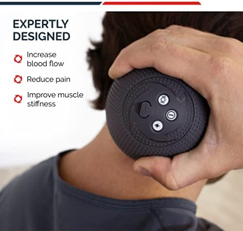 MyoStorm Mini Meteor Heating Vibrating Massage Ball Roller for Muscle Recovery Therapy and Pain Relief + 4 Speed Vibration, Portable - Image 3