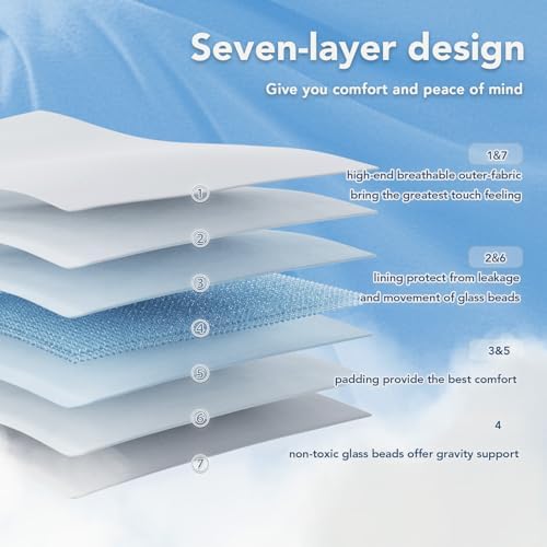 Topcee Weighted Blanket (20lbs 80"x87" King Size) Soft Cooling Heavy Blanket Sleeping, Apply to 190-210 lbs Body, Thick Breathable Blanket with Glass Bead, Easy Care - Image 6