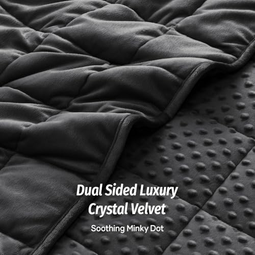 Wemore Weighted Blanket for Adults 15 lbs Queen Size 60"x80" Black - Image 2