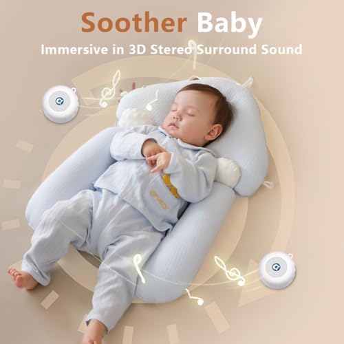 Portable Noise Machine Baby Battery Sound Machine with 30 Soothing Sounds Mini White Noise Machine 32 Volume Level Sleep Machine for 3D Surround Noise Machine for Kid Adult Home Travel - Image 3
