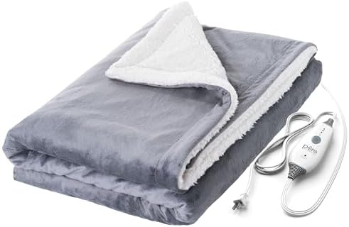 Pure Enrichment WeightedWarmth - 2-in-1 Heated Weighted Blanket, 13 lbs (50” x 60”) Large, 4 Relaxing InstaHeat™ Settings, Cozy and Soft Micromink and Sherpa, Reversible Throw with Storage Bag by Unknown