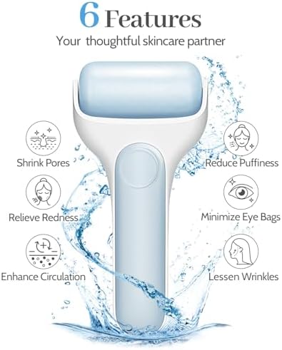 MORGLES Ice Roller for Face, Premium Facial Roller for Puffiness, Dark Circles and Lymphatic Drainage, Cold Face Roller for Women Self Care with Carry Case - Image 2