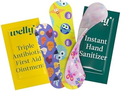 Welly Quick Fix, On The Go First Aid Kit, Assorted Bandages, Ointments, and Hand Sanitizer, Three Color Bandages - 2 Pack - Image 5