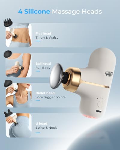 Super Mini Massage Gun with Heat & Red Light, 0.48 lb Travel Massage Gun - Image 3