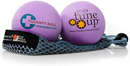 YOGA TUNE UP® Therapy Balls in Tote by Tune Up Fitness - Massage Balls for Trigger Point, Pressure Point & Myofascial Release - Use as Single or Peanut Ball for Pain Relief & Relaxation (Deep Purple) by TuneUpFitness