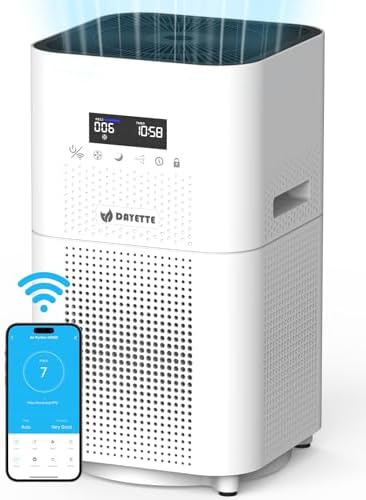 DAYETTE Smart Air Purifier for Home Large Room 3000Ft², App & Alexa Control by Dayette