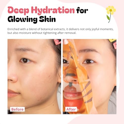 Epielle Character Face Mask Fuzzy Friends 6 Pack, Fun & Effective Korean Skin Care, Spa Party Favors, Birthday Gifts for Women, Self Care Gifts - Image 5
