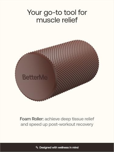 BetterMe Foam Roller for Muscle Recovery – High Density Exercise Roller for Back &Legs – Deep Tissue Massage Roller for Tension, Relief & Stretching (Chocolate Brown) - Image 2