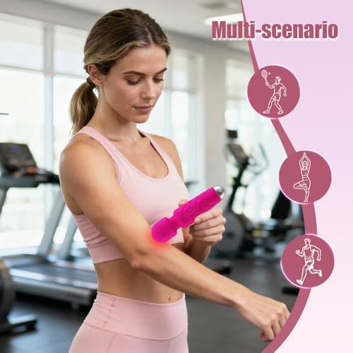 Portable Handheld Back Massager to Relief Muscle Fatigue & Relax, Rose Pink - Image 3