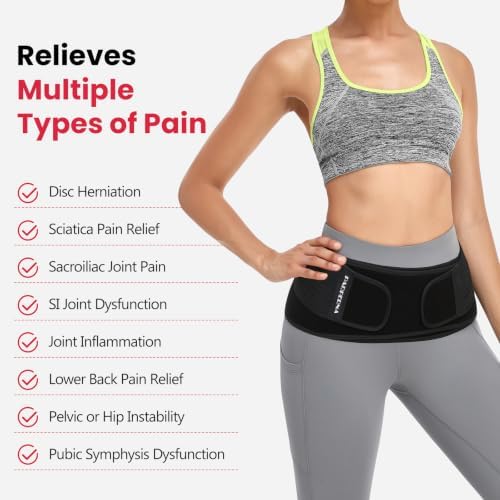 Sacroiliac SI Joint Hip Belt for Women Men - Lower Back Support Brace - Image 2
