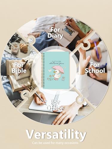 Cute Christian Spiral Notebooks - Just a Girl Who Loves Jesus Spiral Journaling Notebook for Daily Writing Bible Study, Kawaii Duck Religious Christian Journals Gifts for Daughter395 - Image 5