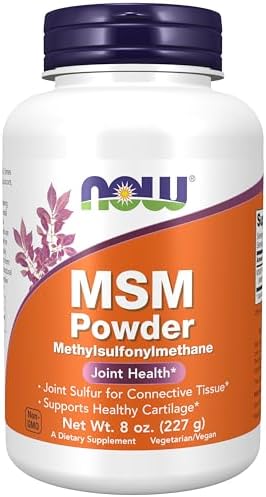 NOW Foods Supplements, MSM (Methylsulfonylmethane) Powder, Supports Healthy Cartilage*, Joint Health*, 8-Ounce by NOW