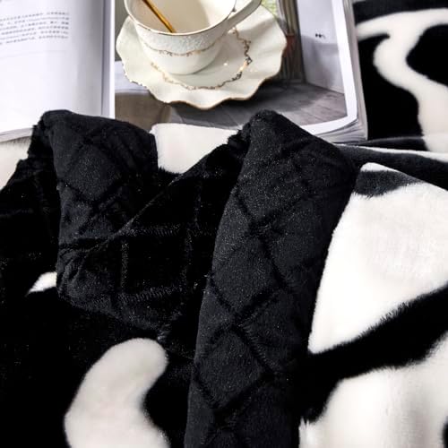 9 lbs Heavy Korean Mink Blanket Queen Size 79×91", Silky Soft and Warm,2 Ply Reversible Raschel Bed Blanket. - Image 5