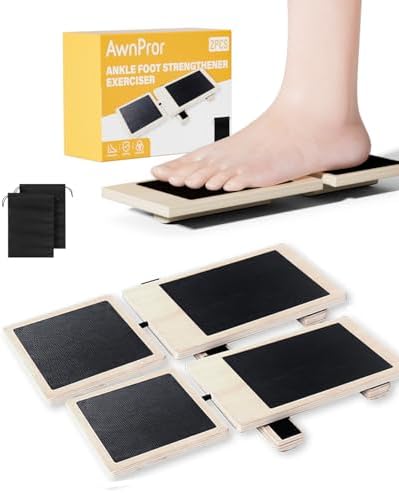 2PCS Sidekick Ankle Board,Blackboard Foot Trainer Single-Leg Balance Board Ankle Strengthener Foot Balance Trainer Exerciser for Sprains,Posture Correction,Intensive Training-Portable Bag by AwnPror