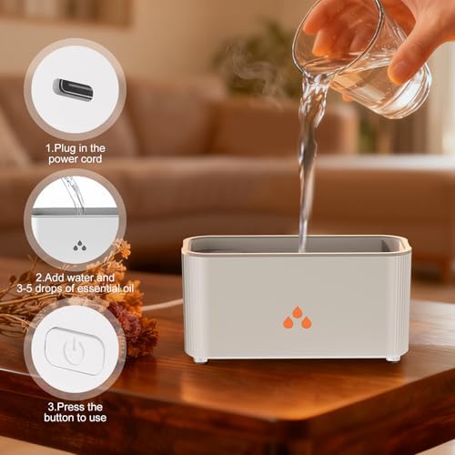 LtYioe Top Fill Mini Humidifiers for Bedroom, 160ml Ultrasonic Cool Mist Aroma Diffuser, 26dB Quiet, Air Humidifier, 7 Color Lights, Easy to Fill & Clean, 8Hours, Auto-Off, for Home & Office, White - Image 7