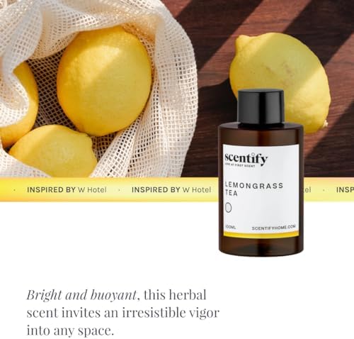Scentify Lemongrass Aroma Oil Refill Scent for Oil Diffusers - Lemongrass, Clove, Musk Scents - Luxurious Relaxing Aromatherapy Diffuser Fragrance 100ml, 3.38 oz - Image 4