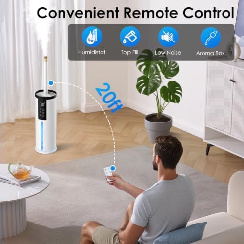 Home Humidifier for Large Room, 2.11Gal Cool Mist Top Fill,120H - Image 6