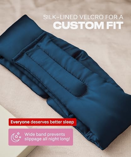 SUNDAYSILKS™ | Adjustable Silk Sleep Mask for Side Sleeper | Cloud-Like Comfort, Weighted for Deep Sleep | Soft Sleep Face Mask for Women & Men, Full Blackout, Cooling Silk Eye Mask for Sleeping - Image 4