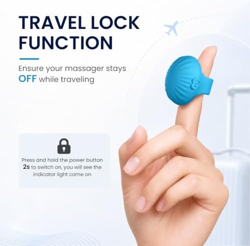 Multifunctional Mini Finger Massage Ball, Waterproof Rechargeable Pocket Relaxation Massage Tool, Blue - Image 3