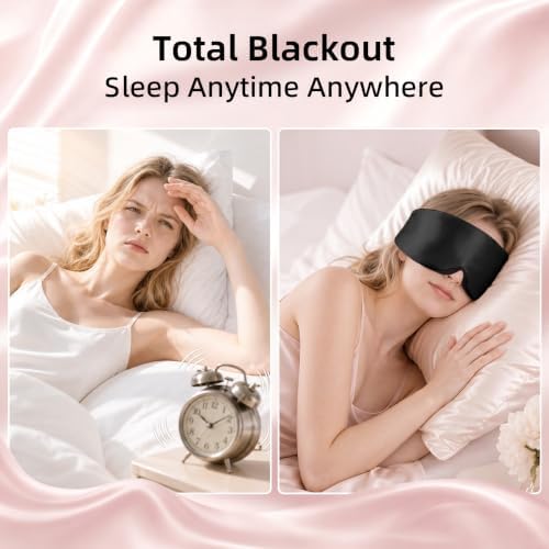 USlixury® 3D Contoured Silk Sleep Mask – Total Blackout, Zero Eye Pressure - Image 3