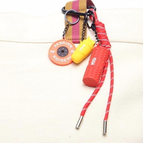 15PCS Fitness Yoga Keychain Set, Gym Accessories with Weight Plate Bottle Large Foam Roller Loops Clips for Keys Bags - Image 4