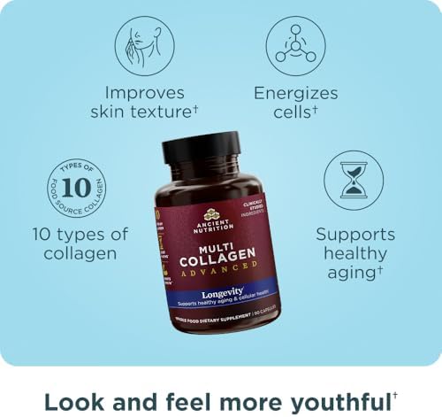 Ancient Nutrition Hydrolyzed Multi Collagen Advanced Capsules, Longevity - Image 2
