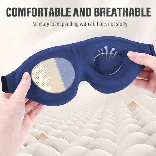 YIVIEW Sleep Mask for Side Sleeper, Light Blocking Zero Pressure Blindfold - Image 5