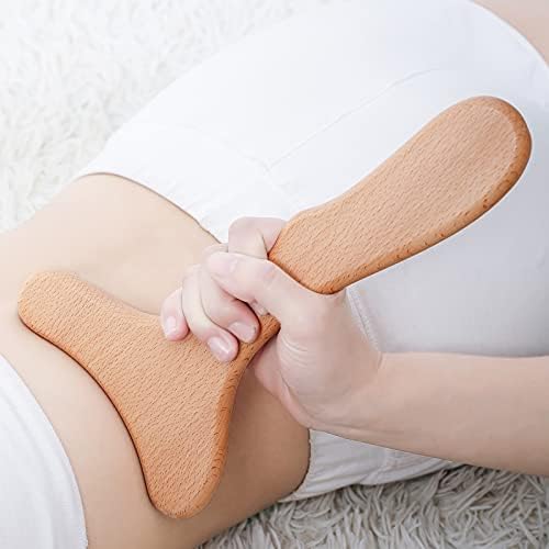 Komogir Wood Therapy Massage Tool Wooden Lymphatic Drainage Massager Body Sculpting Tools for Maderoterapy,Gua Sha,Muscle Release-11 * 6inches by Komogir