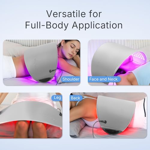 FDA Cleared Red Light Therapy for Face and Neck, 4 Modes LED Mask Light Therapy, Blue Infrared Red Light Therapy Mask for Wrinkles and Acne, PDT Photons Facial Skin Care Device - Image 6