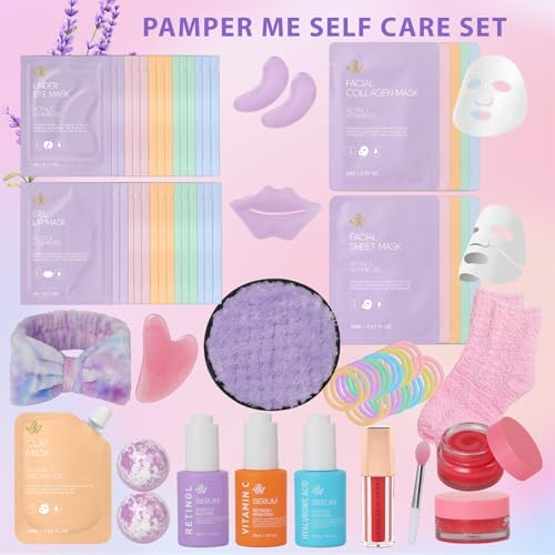 Gifts for Women, 55 Pcs Hydrating Skin Care Set, Spa Basket Set for Women - Image 2