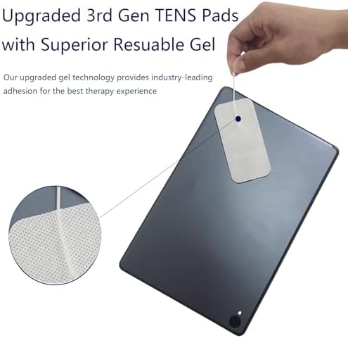 TENS Unit Pads 2"X4" 20Pcs, Large TENS Unit Replacement Pads, Stronger Self-Adhesive Electrode Patches Pads, Latex-Free Thicken Reusable Electrode Compatible with TENS 7000, AUVON, Nicwell Tens Unit - Image 2