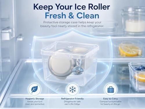 Ice Roller for Face & Eyes - Eye Roller for Cooling & Morning Depuffing, Face Ice Press for Migraine Relief&Eye Bags,Women Skin-Refresh Tool&Hygienic Storage (2pcs) - Image 5
