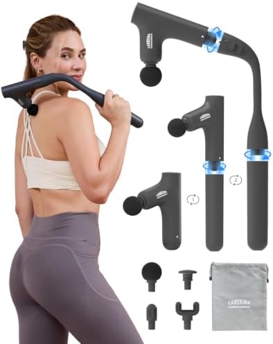3-in-1 Detachable Massage Gun Deep Tissue with Extension Long Handle by CAREKING