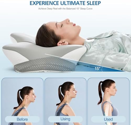 Krightlink Ergonomic Memory Foam Cervical Pillow Contour Design - Image 4