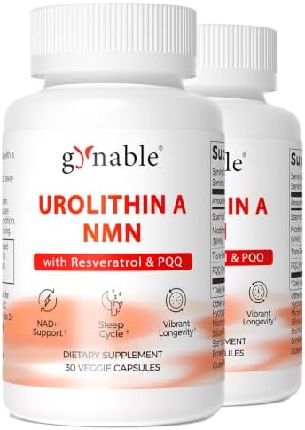 Gynable Urolithin A Supplement with NMN & PQQ, Cellular Energy by GynableVevoec