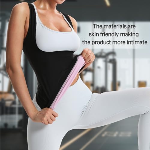 JBT Women's Sweat Shaper Vest for Weight Loss, Sauna Tank Top with Waist Compression, Body Shaper Workout Vest for Running - Image 3