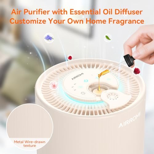 AIRROMI Air Purifier for Bedroom with A2001 Creamy Beige - Image 5