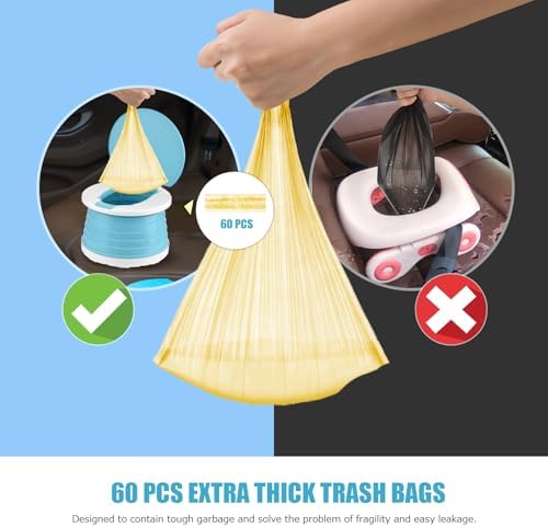 Portable Potty for Toddler Travel Foldable Potty Seat for Toddler Training Toilet for Kids Boys Girls Car On The Go Potty Travel Toilet Chair for Camping Park Indoor/Outdoor - Image 3