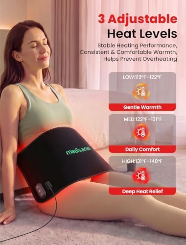 Medisana Red Light Therapy for Body, Red Light Pad with Heating - Image 3