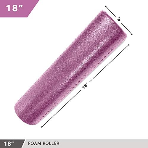 Day 1 Fitness High Density Muscle Foam Rollers - Sports Massage Rollers for Stretching, Physical Therapy, Deep Tissue, Myofascial Release - Ideal for Exercise and Pain Relief – Solid Purple, 18” - Image 3