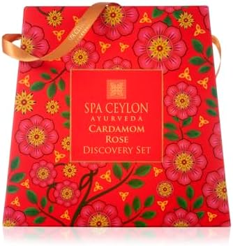 Spa Ceylon Ayurveda Cardamom Rose Discovery Set – 4-Piece Natural Uplifting Spa Gift Set with Himalayan Rose & Organic Ceylon Cardamom - Bath Gel, Body Lotion, Pillow Mist & Scrub - Image 6