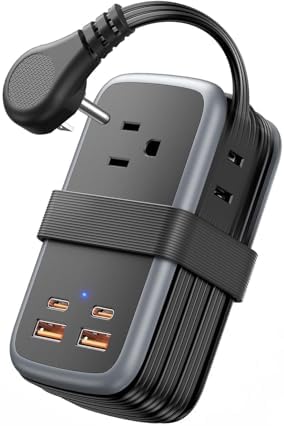 NTONPOWER GAN Ultra 65W USB Fast Charging Station, 7 in 1 Travel Power Strip with 3 Outlets 4 USB (2 C), Extension Cord 4ft, Travel Essentials, Cruise Essentials 2026,Compatible with MacBook, iPhone by NTONPOWER