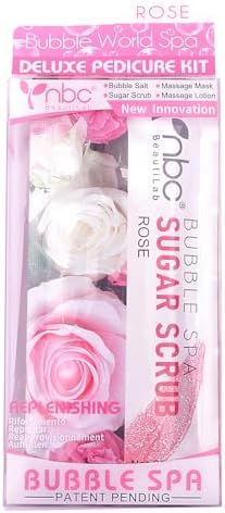 Pedicure Kit Foot Soak Set: Bubble Salt, Sugar Scrub, Massage Mask, Massage Lotion in a Box, 4 Step Foot Spa Kit for Dry Feet and Tired Feet（1 Set Rose - Image 6