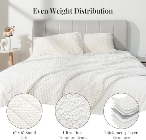 Topblan Weighted Blanket for Adults, 15lbs 60 x 80 Queen Size for Bed - Image 6