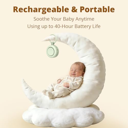 Portable Sound White Noise Machine Baby Shushing Sleep Soother 30 Soothing Sounds for Baby Kids Adults Pets 4 Timers Memory Function Brown Pink Noise Sleep Machine for Home Travel Office - Image 2