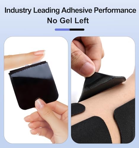 TENS Unit Replacement Pads, 2x2”20 Pcs Reusable Self-Adhesive TENS Unit Electrodes Pads, NURSAL Latex Free TENS Pads Replacement Compatible with AUVON, TENS 7000 Muscle Stimultaion Machine (Black) - Image 2