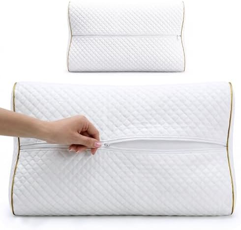 2-Pack Travel Memory Foam Pillow, Camping, Cervical for Pain, Contour, Pillow for Neck and Shoulder, Neck - Image 2